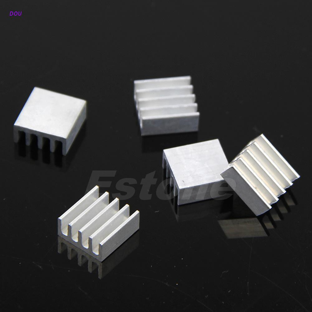 Set 5 Miếng Nhôm Tản Nhiệt Chất Lượng Cao 8.8x8.8x5mm Cho Chip Ic