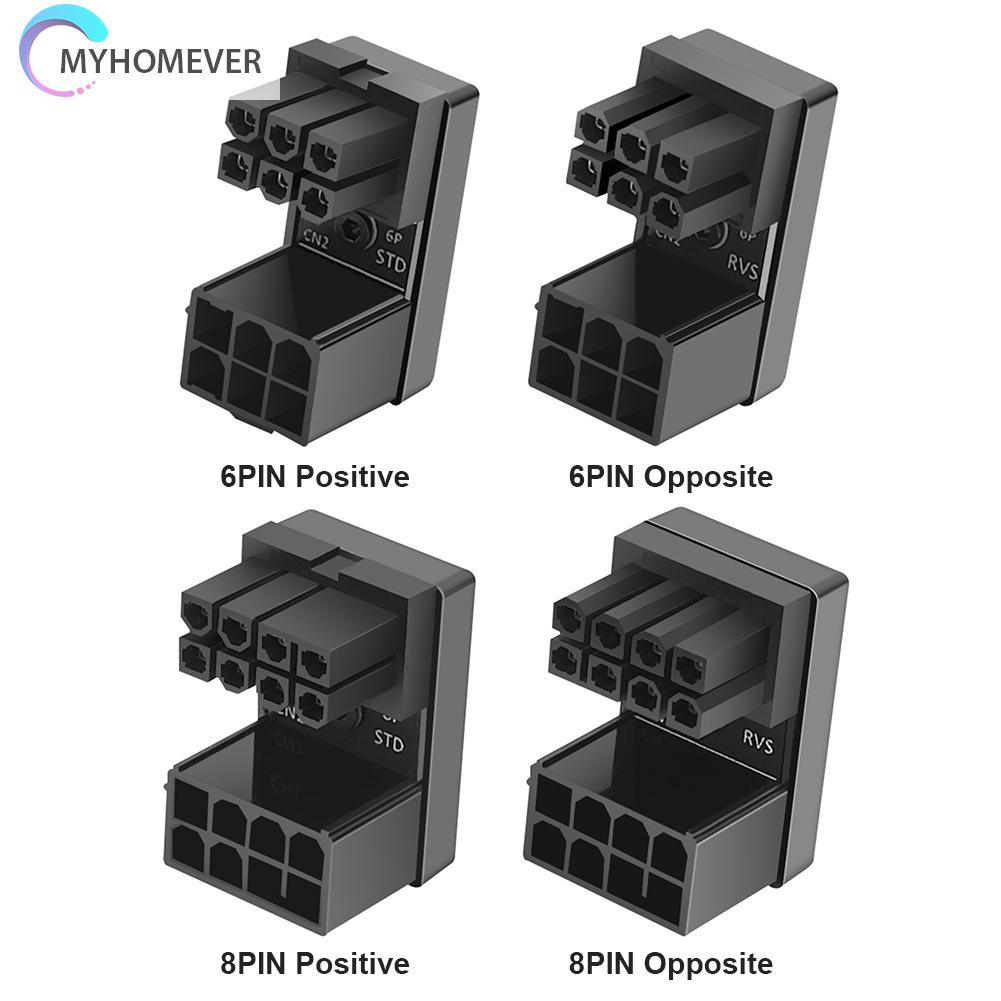 Đầu Chuyển Đổi Atx 8pin 6pin Sang 8pin 6pin 180 Độ Cho Máy Tính Để Bàn Gpu | BigBuy360 - bigbuy360.vn