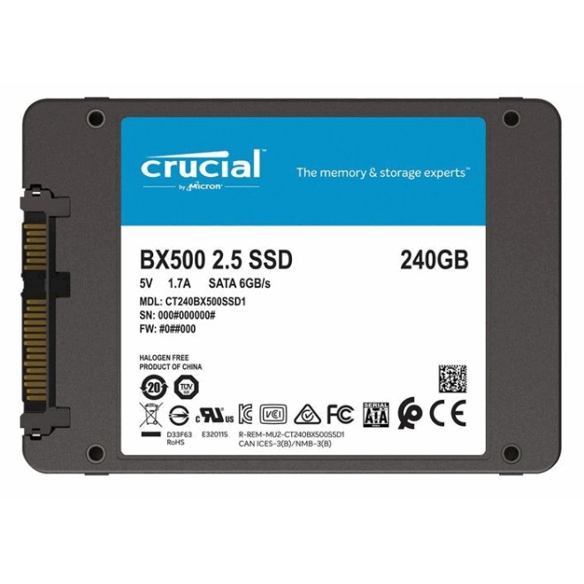 Ổ cứng SSD Crucial BX500 3D NAND SATA III 2.5 inch 240GB CT240BX500SSD1
