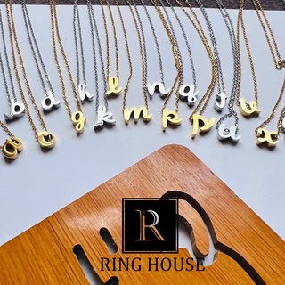 (Titan) N37 Dây Chuyền Vòng cổ titan mặt chữ cái Your Name Tên Riêng Titan Không Đen Gỉ Ring House