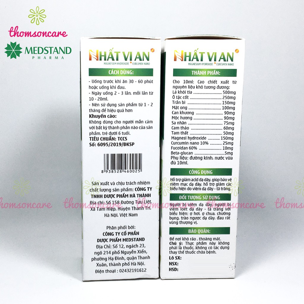 Gel dạ dày từ thảo dược - hỗ trợ giảm acid dạ dày, giảm đau dạ dày - Nhất vị an - hộp 15 gói, trung hòa dịch vị