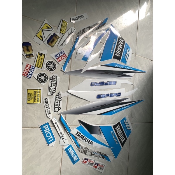 Tem exciter 50 trắng xanh ngọc