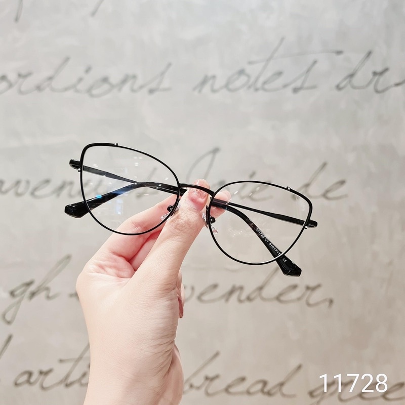 Gọng kính kim loại mãnh dáng mắt mèo 11728