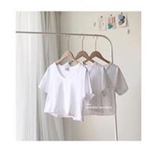 Áo croptop -> áo croptop cổ tim cute 2 màu