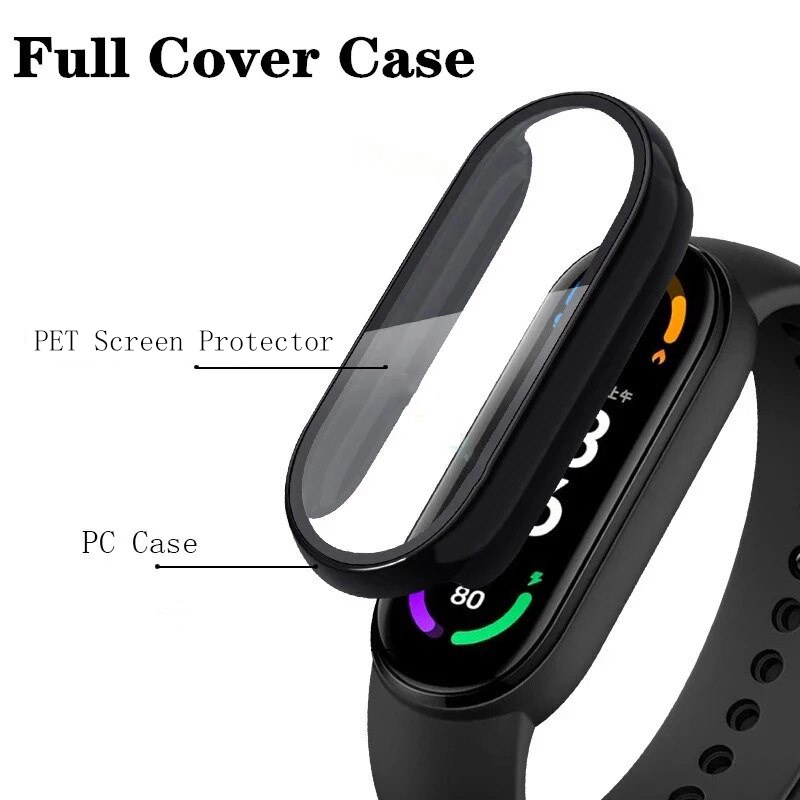 Ốp Điện Thoại Bảo Vệ Toàn Diện 2 Trong 1 Kèm Vỏ Bảo Vệ Màn Hình Cho Xiaomi Mi band 7 6 5 4 3 Miband 7 6 5 band 5 4 3 NFC