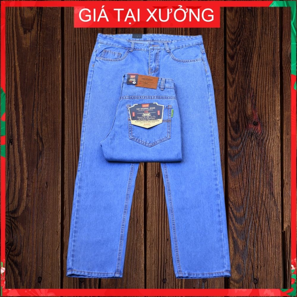 Quần dài jeans nam trung niên ống rộng