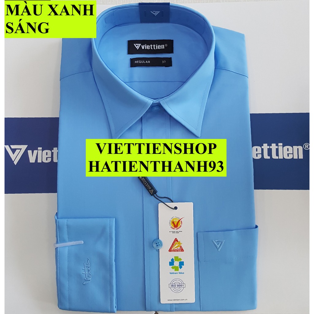 (ML) ÁO SƠ MI VIỆT TIẾN DÀI TAY MÀU TRƠN | BigBuy360 - bigbuy360.vn