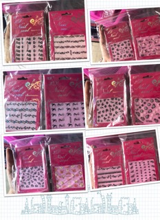 Sticker Dán móng tay bìa đỏ