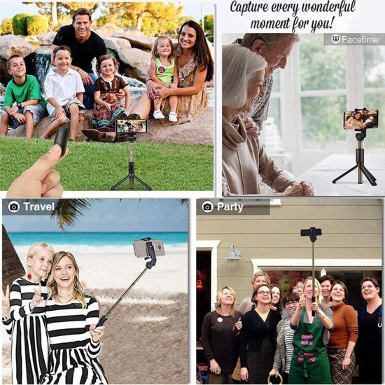 Gậy chụp ảnh tự sướng không dây bluetooth 3 trong 1 có thể gập lại được cho iPhone/ Android | BigBuy360 - bigbuy360.vn