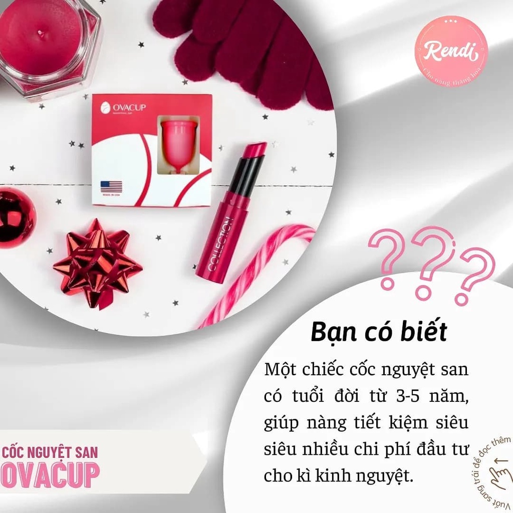 Cốc nguyệt san Ovacup - Hồng - Size S | Rendi Store
