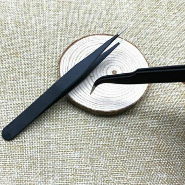 Nhíp gắp đá,gắp mi, sticker. Màu đen- trắng