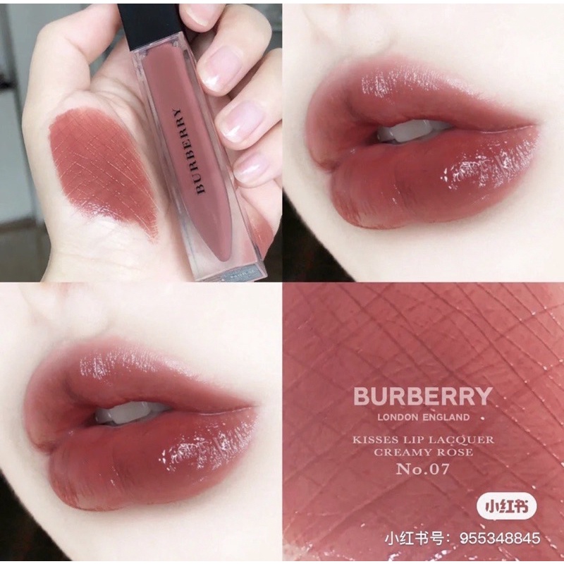 HÀNG SẴN] Son kem Burberry Kisses Lip Lacquer 07 Creamy Rose | Shopee Việt  Nam