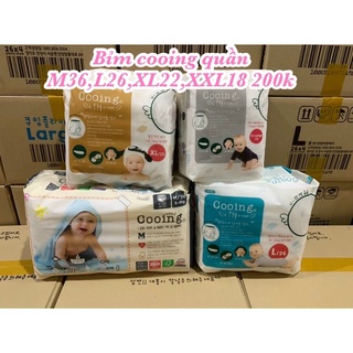 Bỉm cooing S34 dán,M30 dán,L26 dán,XL22 dán,M36 quần,L26 quần,XL22 quần,XXL18 quần