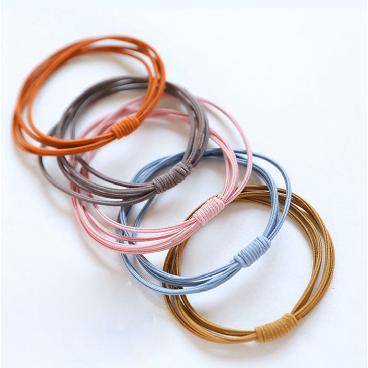 Combo hộp 20 dây cột tóc màu trơn (T03)