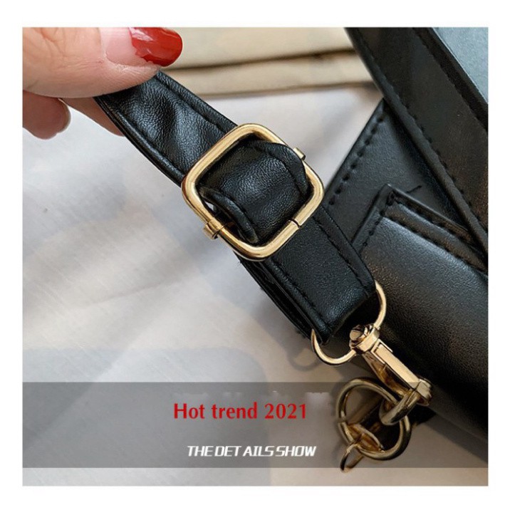 [FreeShip - Hàng Chuẩn] Túi xách Túi đeo chéo nữ Da PU dáng hộp màu cafe trắng đen Cao cấp công sở đi làm dự tiệc | BigBuy360 - bigbuy360.vn