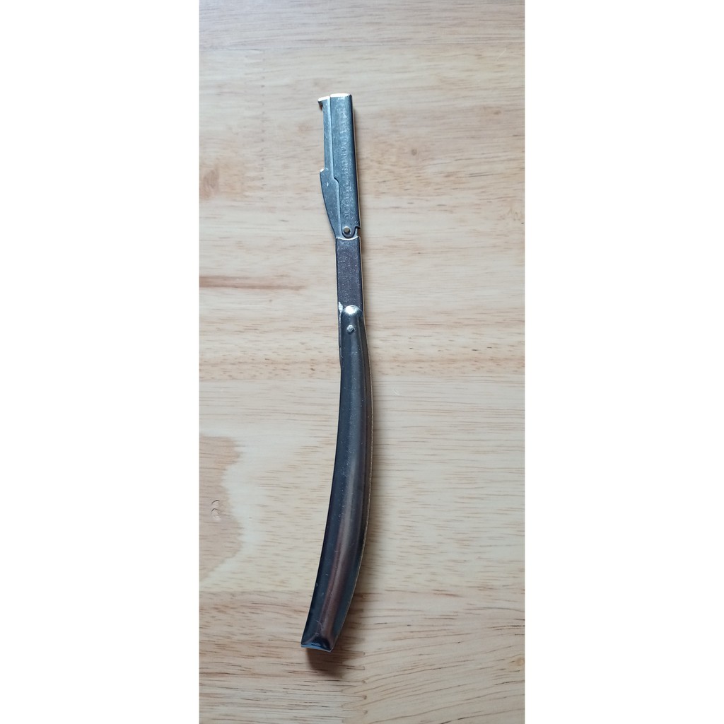 Cán gắn lưỡi lam dùng đẻ cạo lông mặt có 2 loại cán gỗ và cán inox - phụ liệu tóc