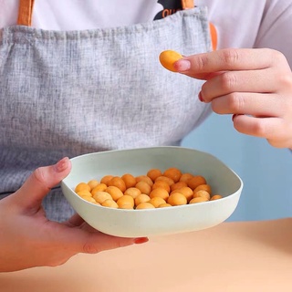 [ lẻ 1 chiếc ] Đĩa lúa mạch đựng đồ ăn đa năng