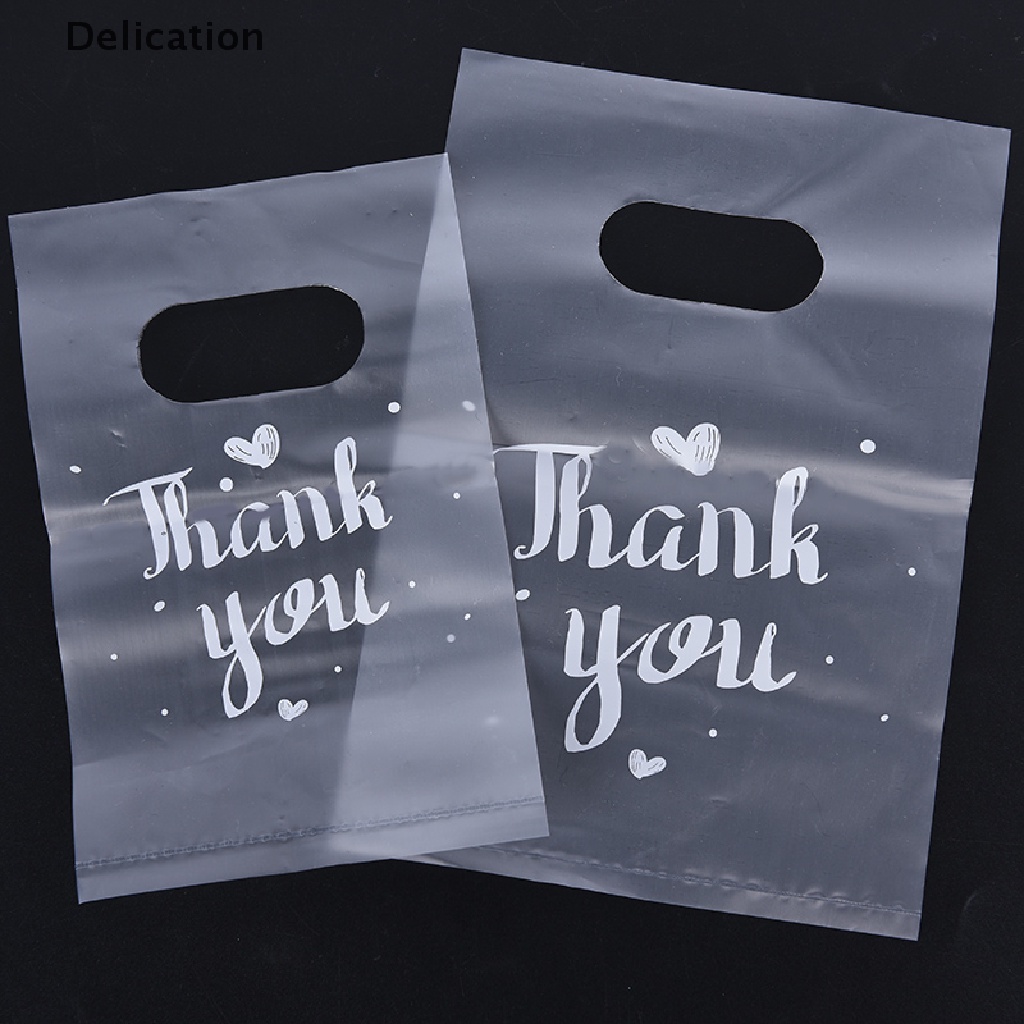 100 Túi đựng quà tặng ELEBUY bằng nhựa mini in chữ Thanh You cho kẹo cưới/ mua sắm