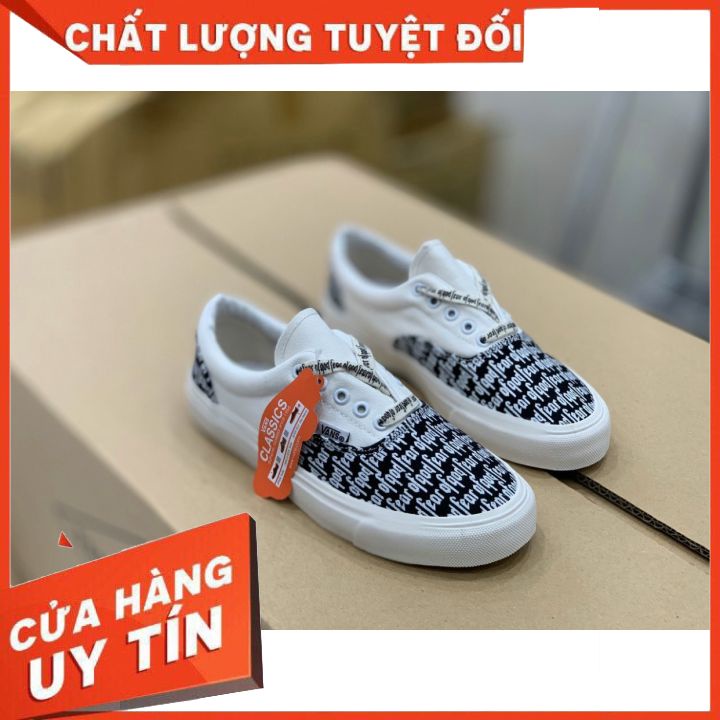 [MIỄN SHIP-ẢNH THẬT] GIÀY VANS FOG FEAR OF GOD LÓT GÓT DA - GIÀY VANS dây CHỮ