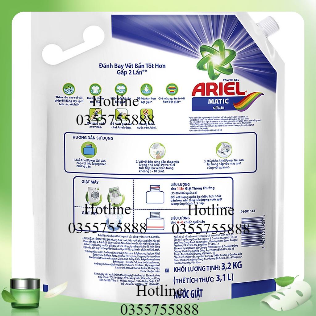 Nước Giặt Ariel Nhiều Mùi Hương Túi 3.2 kg /3.5 kg
