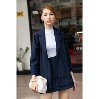 ÁO - NAVY STRIPPED SET BLAZER - Blazer kiểu Hàn