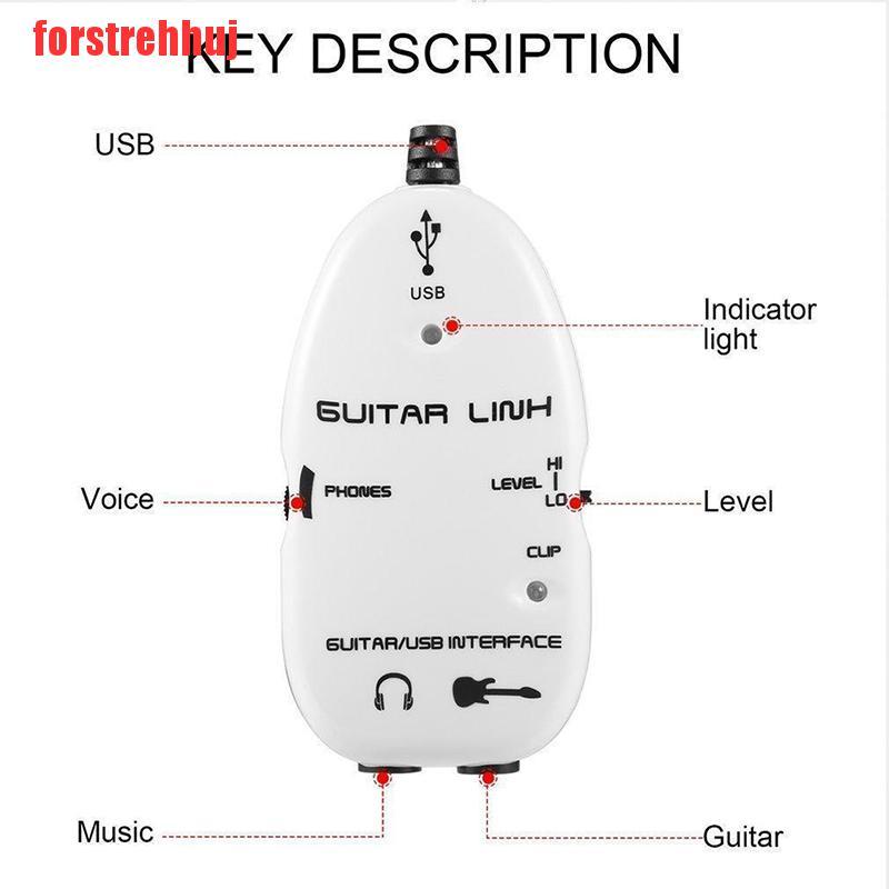 Cáp Chuyển Đổi Âm Thanh Từ Guitar Sang Usb Cho Pc / Mac