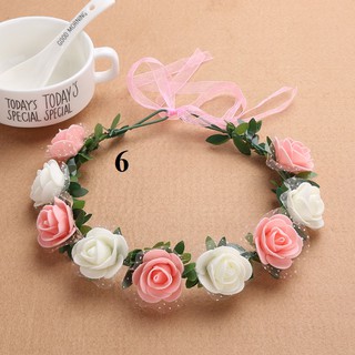 Vòng hoa đội đầu kỷ yếu mẫu hoa 3,5 mix màu