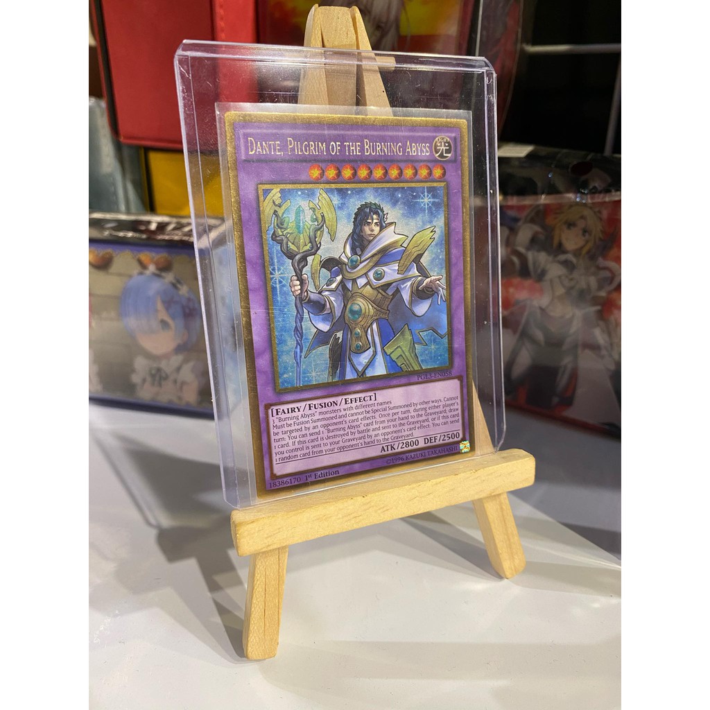 Lá bài thẻ bài Yugioh Dante Pilgrim of the Burning Abyss – Gold Rare - Tặng bọc bài nhựa bảo quản