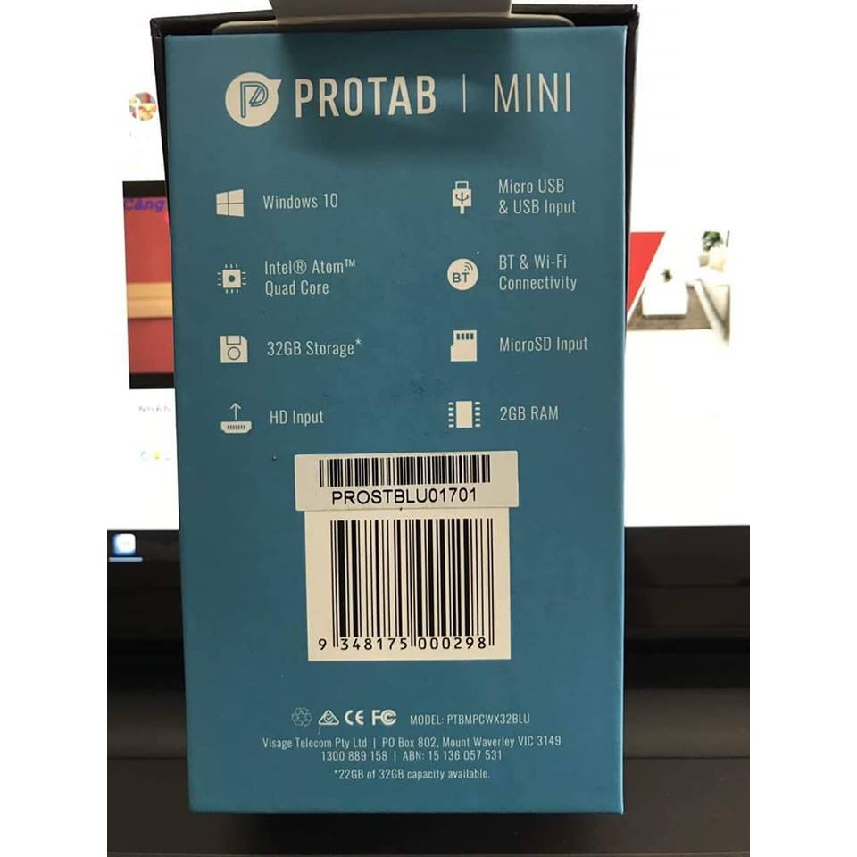 Pro Tab 32GB Mini PC With Windows 10