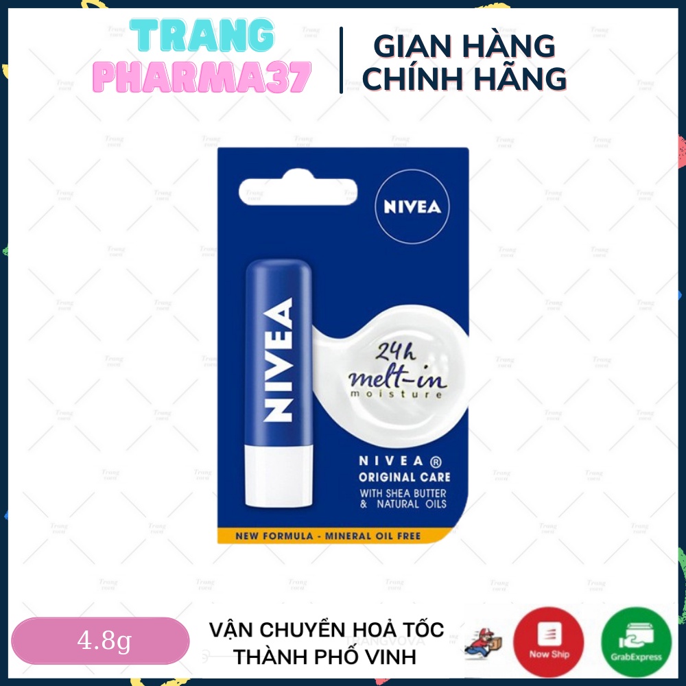 ⚡Chính hãng⚡ Son dưỡng ẩm chuyên sâu Nivea Original Care (4.8g)