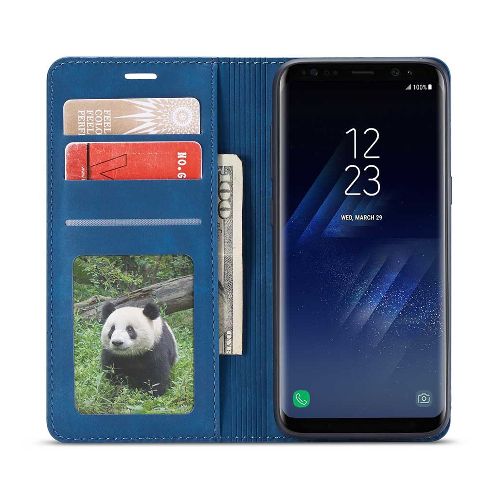 Bao da điện thoại dành cho Samsung Galaxy S8 S8+ bằng chất liệu da PU