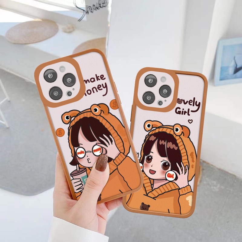 Ốp lưng iphone cạnh vuông lỗ camera lovely girl 6/6splus/7/7plus/8/8plus/x/xr/xs/11/12/13/pro/max/plus/promax