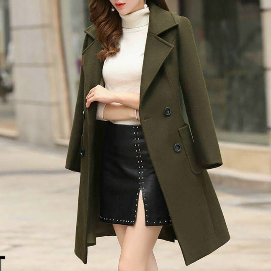 Áo khoác dạ nữ dài siêu sang - Mua áo khoác nữ đẹp tại hcm