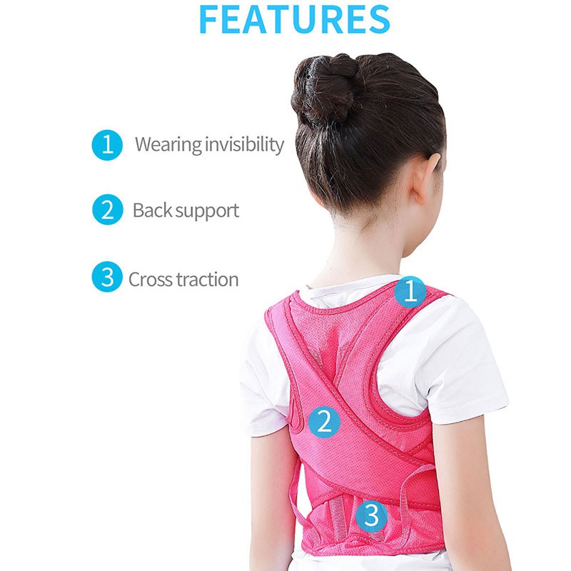 Đai đeo điều chỉnh tư thế JUNLAIKANG hỗ trợ lưng và vai dành cho trẻ em