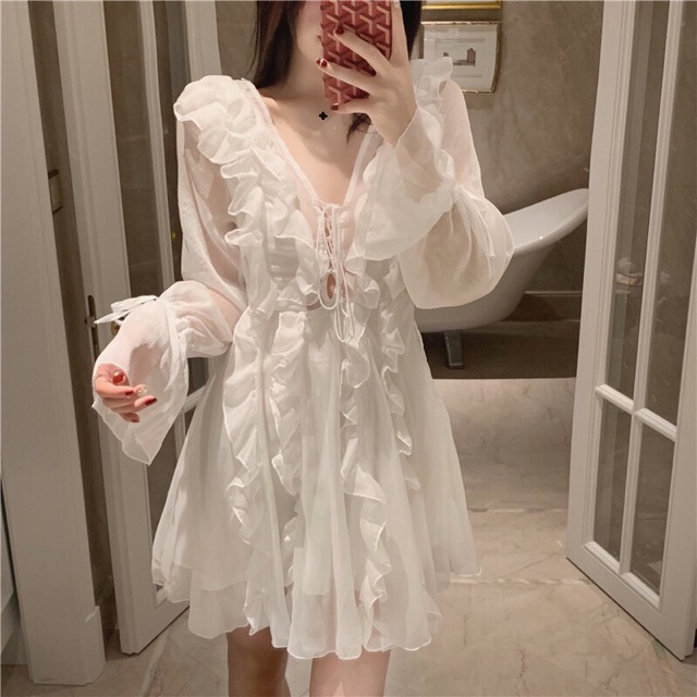 (Sẵn) Đầm Trắng công chúa bèo nhiều lớp siêu xinh/ Váy Trắng Quảng châu | BigBuy360 - bigbuy360.vn