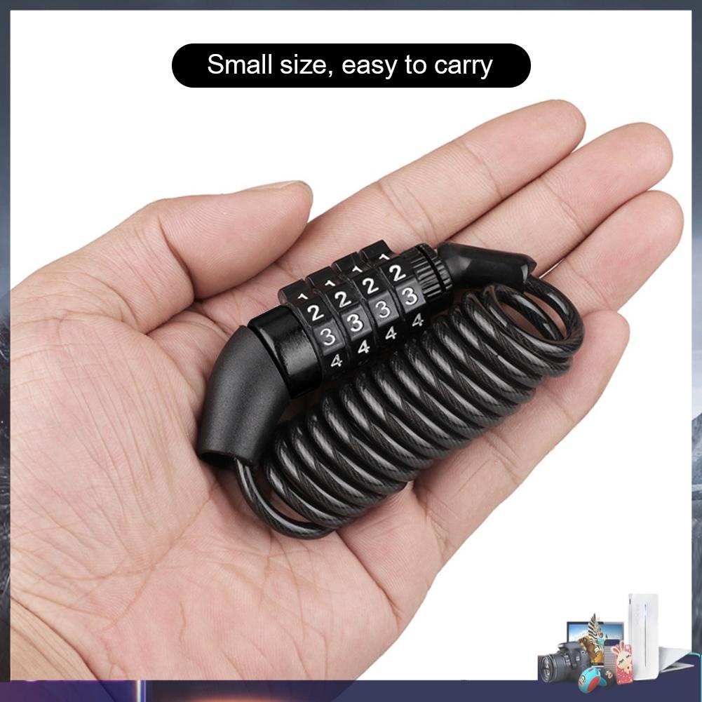 Dây Khóa Mũ Bảo Hiểm Chống Trộm 4 Số An Toàn Dành Cho Xe Đạp Leo Núi