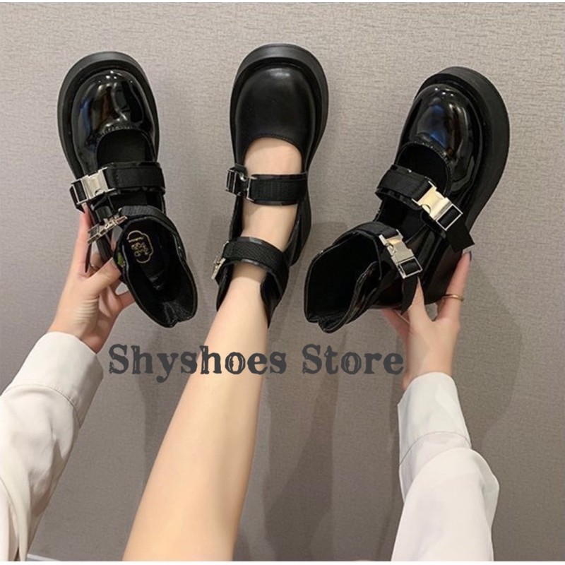 [SẴN🦄VIDEO]🍁 Giày lolita chiến binh oxford kiểu dáng độc lạ (khoá cài giả) (bóng,nhám) (size 35-39) | BigBuy360 - bigbuy360.vn