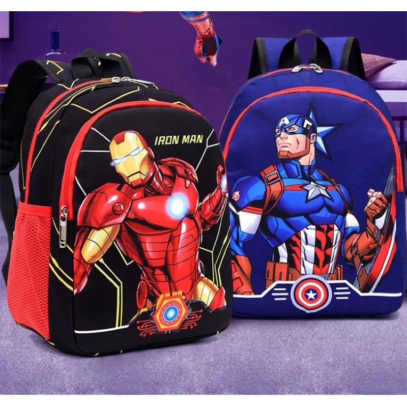 Ba lô Balo Cặp sách cho bé mẫu giáo Siêu nhân marvel spiderman
