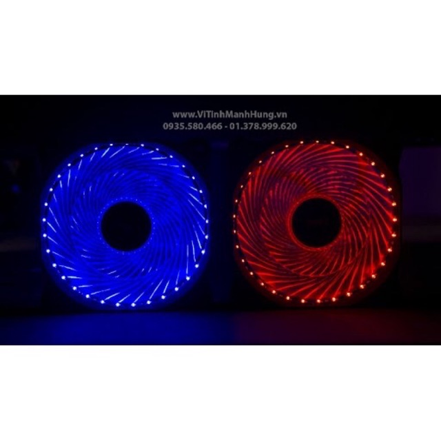 Quạt led fan 12 xanh dương,đỏ hàng mới