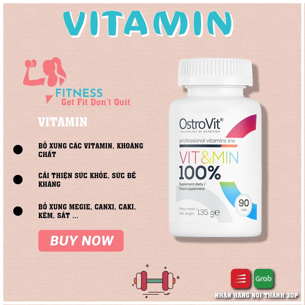 Multi Vitamin Ostrovit 90 viên Bổ Sung Các Vitamin Khoáng Chất Tự Nhiên
