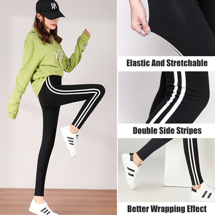 Quần Legging Sọc Dọc Thời Trang Cho Nữ