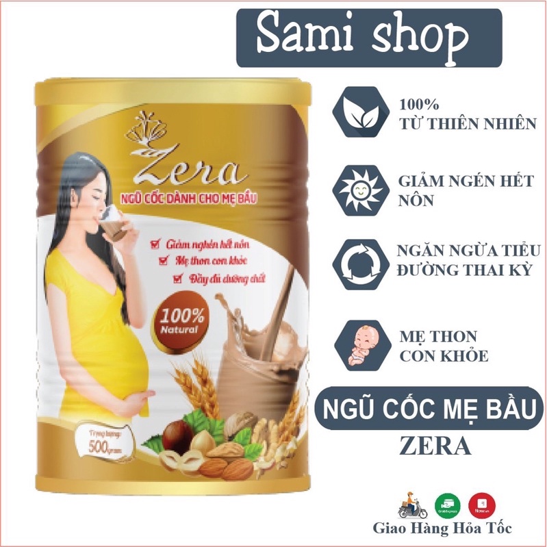 Bột Ngũ Cốc Zera Giảm Nghén Cho Mẹ Mang Thai Dinh Dưỡng Dành Cho Mẹ Bầu Zera 500 Gr - Tặng vòng dâu tằm cho bé