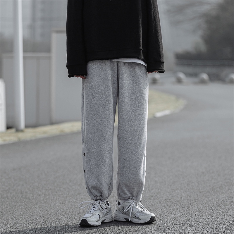 Quần legging thể thao phối nút thời trang Hàn Quốc thích hợp cho nam