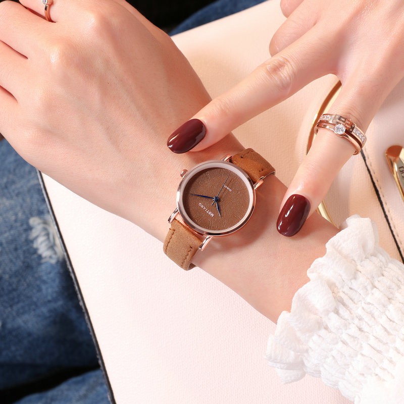 Đồng Hồ nữ thời trang MSTLANQ phong cách hàn quốc dây da lộn cao cấp | BigBuy360 - bigbuy360.vn