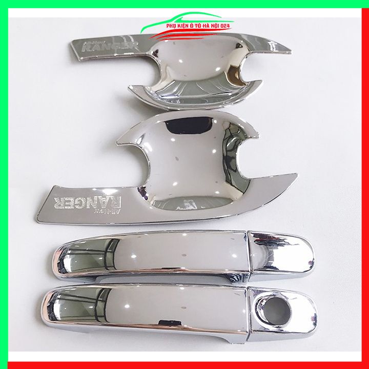 Ốp tay hõm mạ crom Ranger 2016-2021 sáng bóng chống trầy bảo vệ cửa xe ô tô