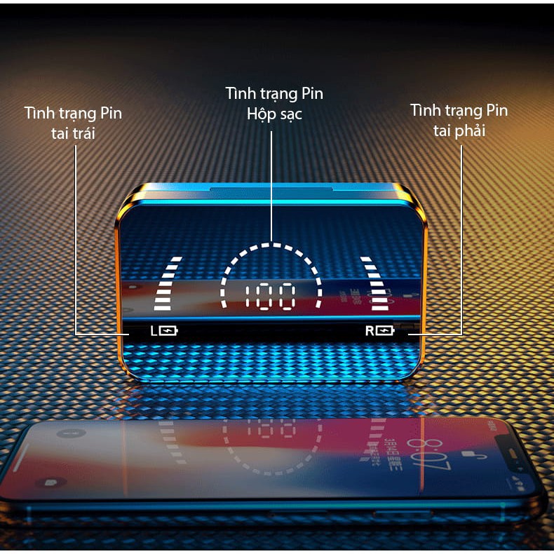 [NEW] Tai nghe Bluetooth MCT5 - Công nghệ màn hình LED kỹ thuật số - Tích hợp pin sạc dự phòng 3500mah