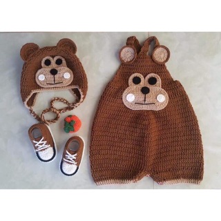 Combo set yếm khỉ cho bé 3 món <12m