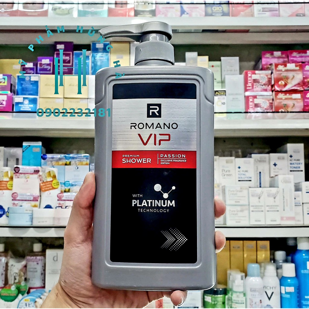 Sữa tắm Romano Vip, sữa tắm nước hoa nam cao cấp 650ml