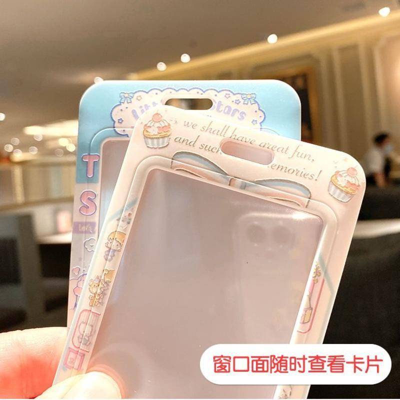 ⭐ iLado ⭐  Thẻ dây đeo thẻ sinh dễ thương Cartoon Cinnamoroll Sanrio bọc căn cước thẻ hoc thẻ đi làm viên Vỏ bảo vệ bao đựng thẻ học sinh phù hiệu học sinh dây đeo bảng tên dây đeo bảng tên đồ dùng học sinh