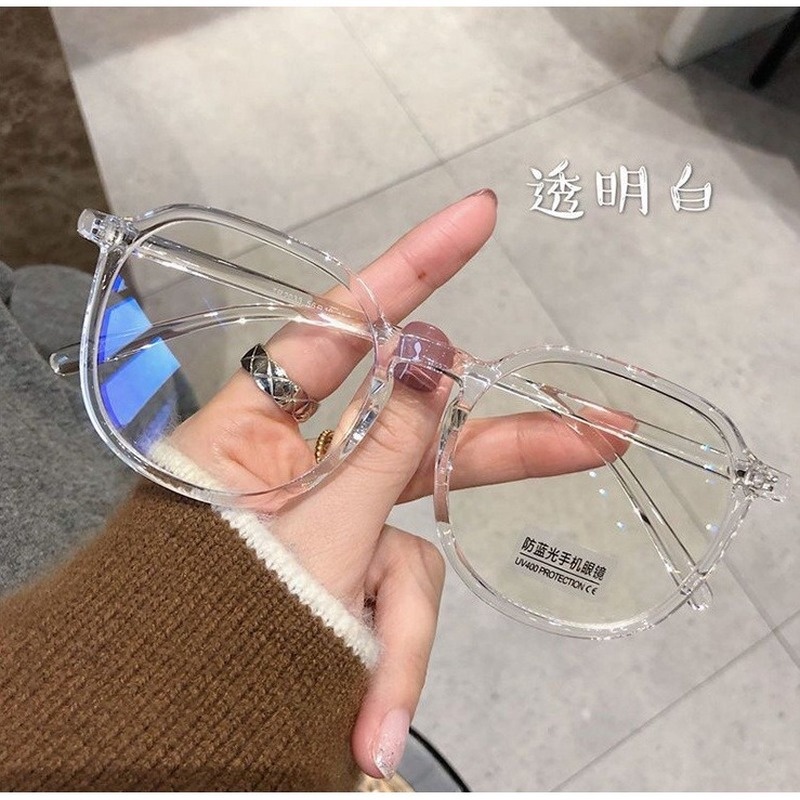 【Bán Sỉ】COD (KIQI-FASHION) Mắt Kính Gọng Tròn Chống Tia Sáng Xanh Thời Trang Hàn Quốc Cho Nữ